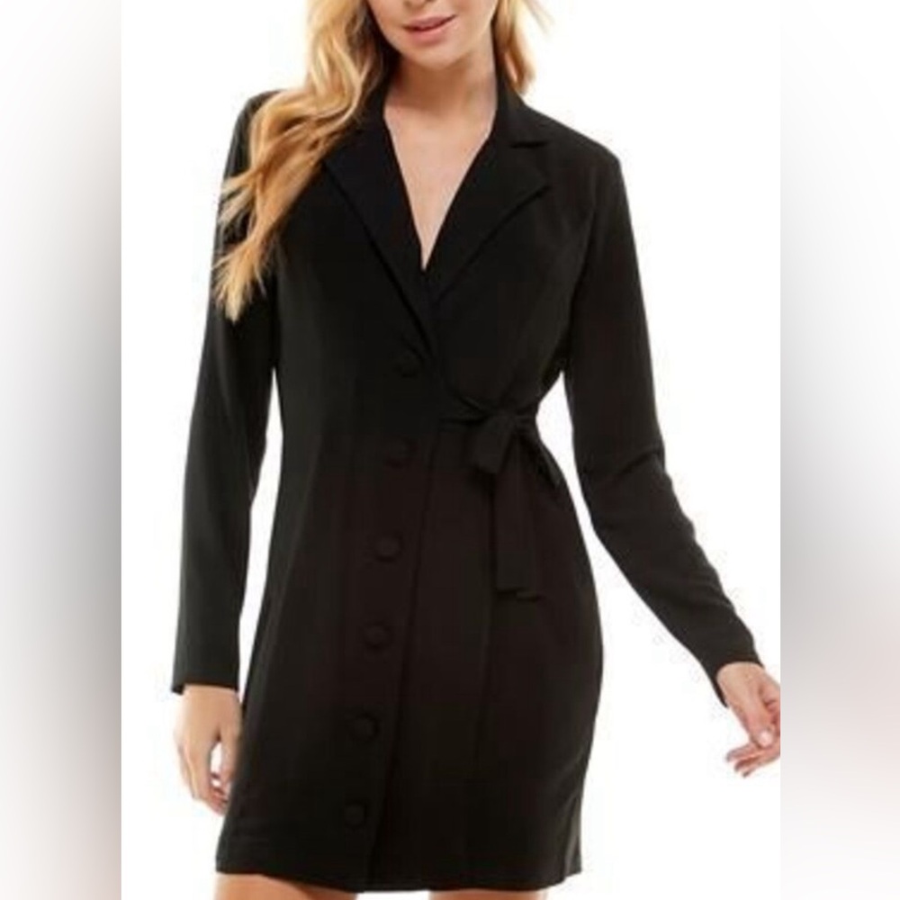 City Studio Blazer Dress w/ side tie Size XS NWT